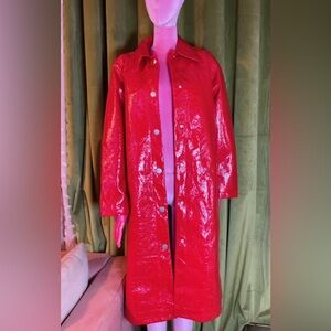 Elie Tahari Vibrant Red Trench Coat